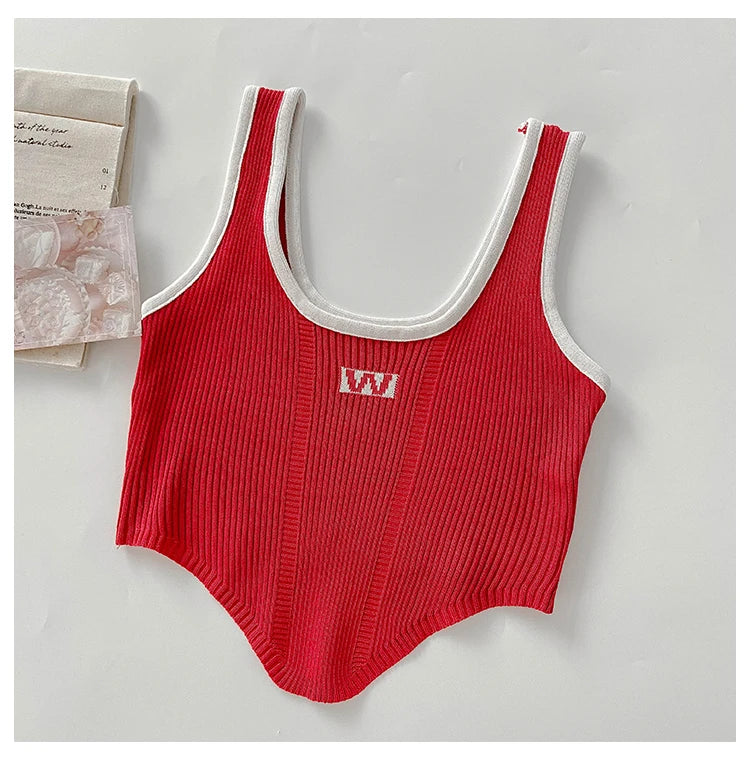 HELIAR Women Irregular Tops For Women Sexy Crop Tops Summer Sleeveless Sweet Tops Cloth Summer Y2K Tops For Women 2024 - Youks store