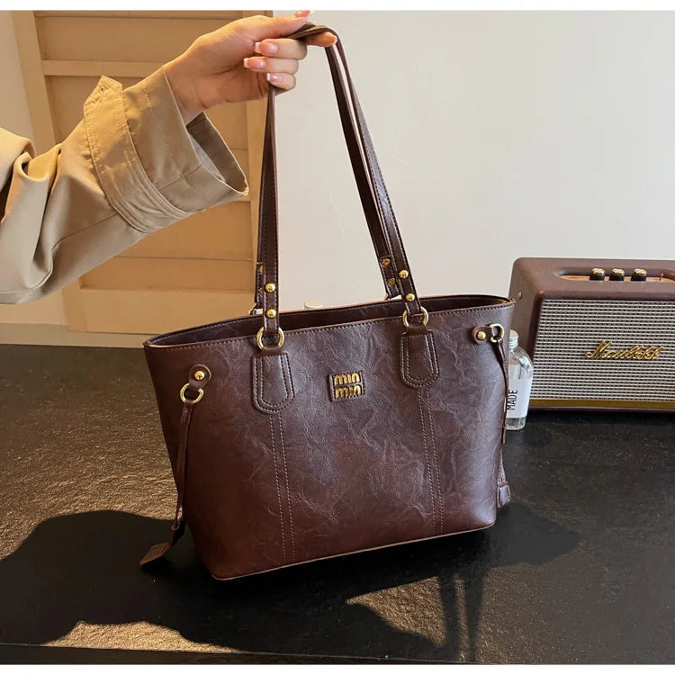 2025 Spring And Autumn Handheld Tote Bag High End Small Fragrant Style Large Capacity Single Shoulder New Korean Edition Commute - Youks store
