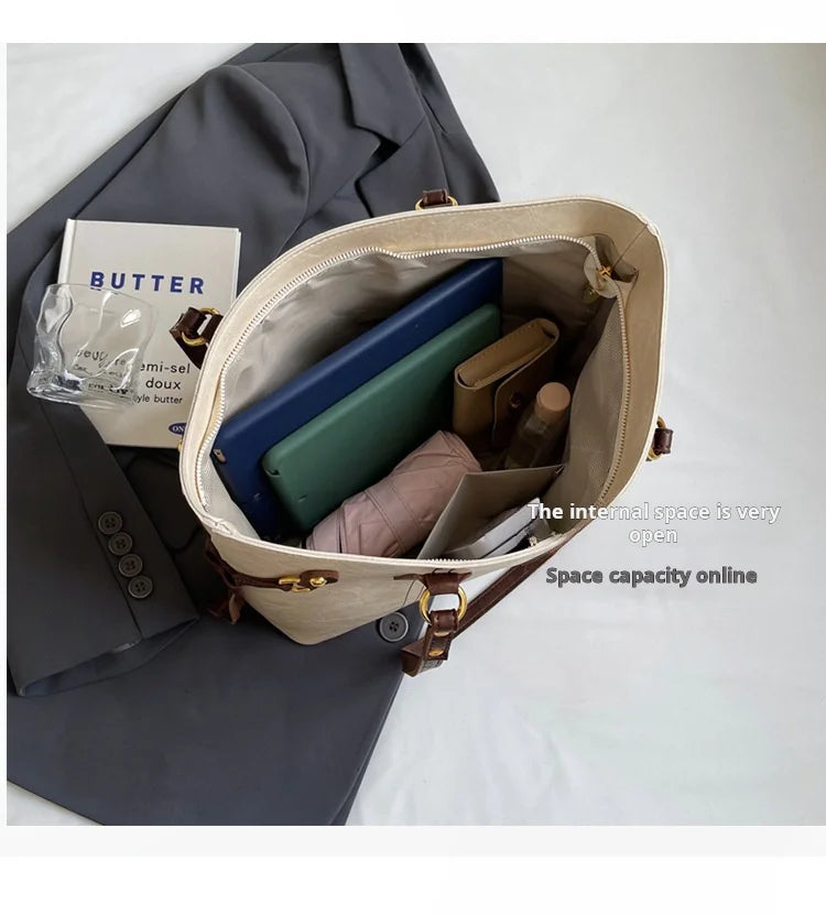 2025 Spring And Autumn Handheld Tote Bag High End Small Fragrant Style Large Capacity Single Shoulder New Korean Edition Commute - Youks store