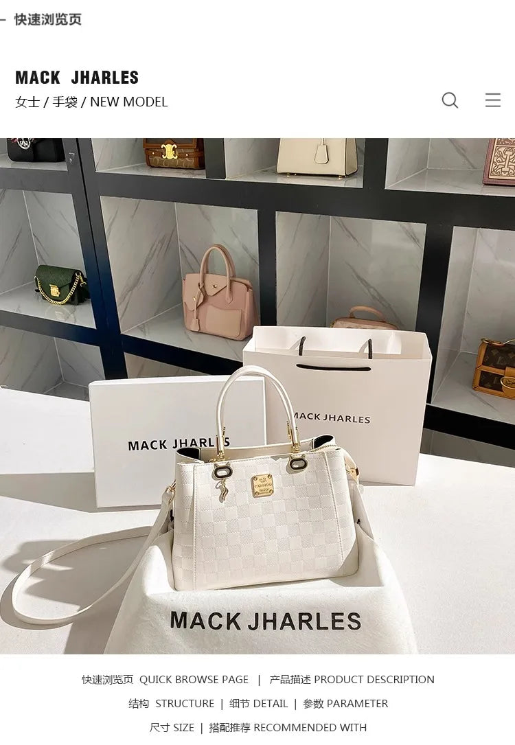Luxury and Elegant Handheld Tote Bag with Simple and Versatile Women's New Fashion and Classic Handbag for Important Occasion - Youks store