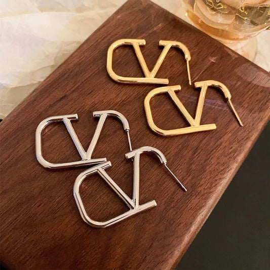 Geometric cool style ins personalized design Ear Studs, 2024 fashionable and versatile earrings - Youks store