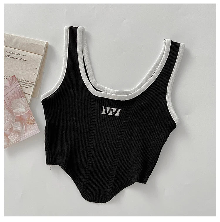 HELIAR Women Irregular Tops For Women Sexy Crop Tops Summer Sleeveless Sweet Tops Cloth Summer Y2K Tops For Women 2024 - Youks store