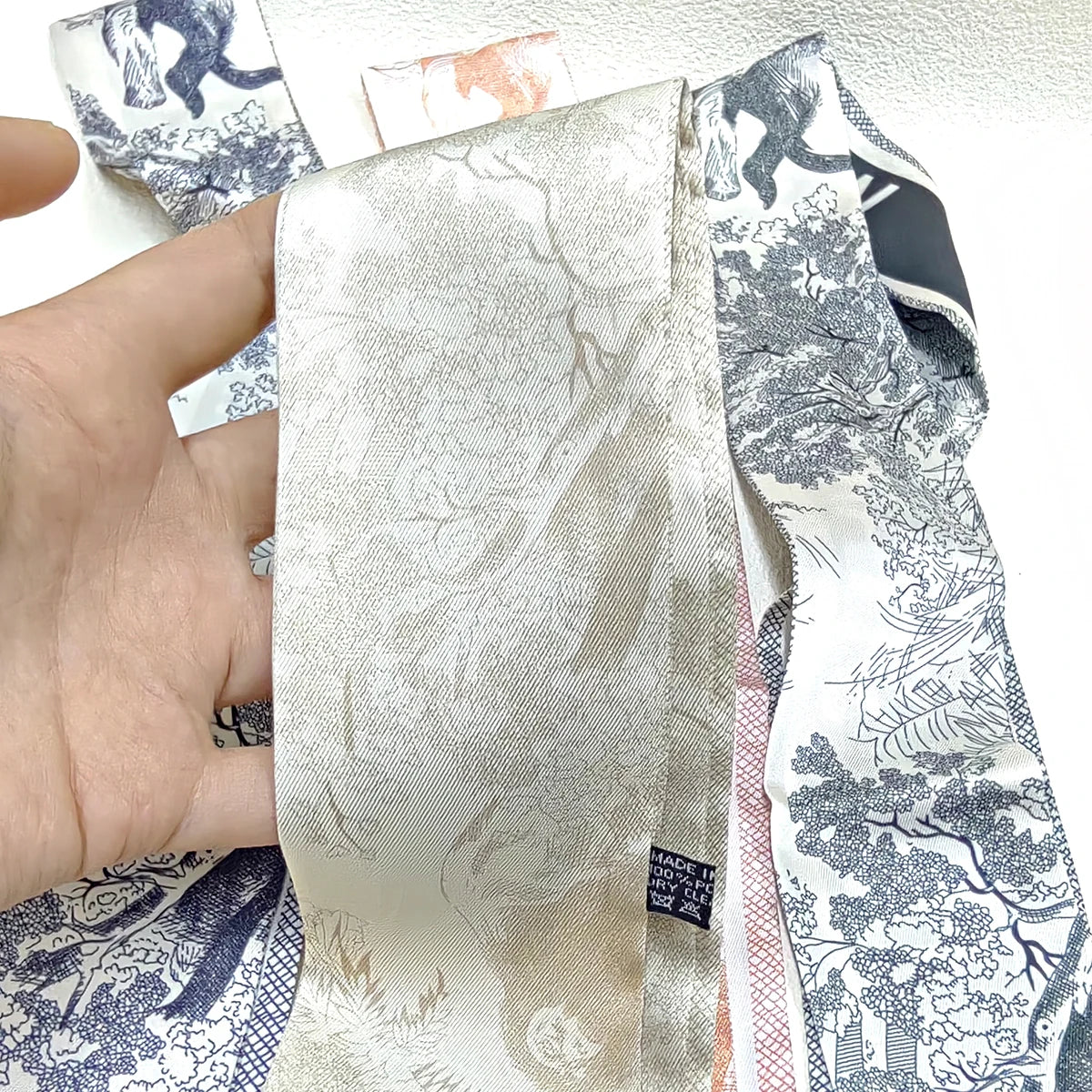 2024 Versatile New Plant Jungle Ladies Pointy Ribbon Bag Handbag Handle Ribbon Scarf Package Band Hair Head Handle ribbon scarf - Youks store