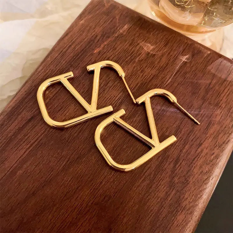 Geometric cool style ins personalized design Ear Studs, 2024 fashionable and versatile earrings - Youks store