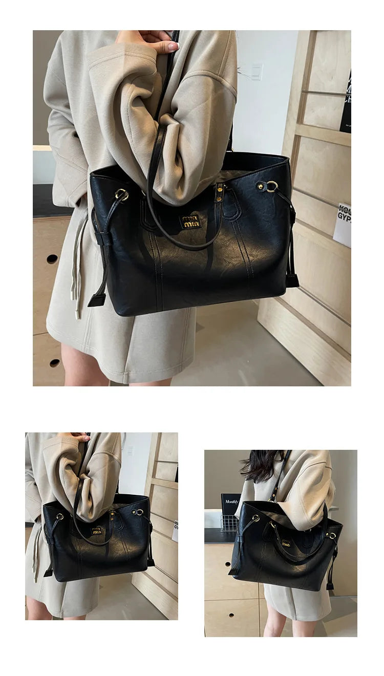 2025 Spring And Autumn Handheld Tote Bag High End Small Fragrant Style Large Capacity Single Shoulder New Korean Edition Commute - Youks store