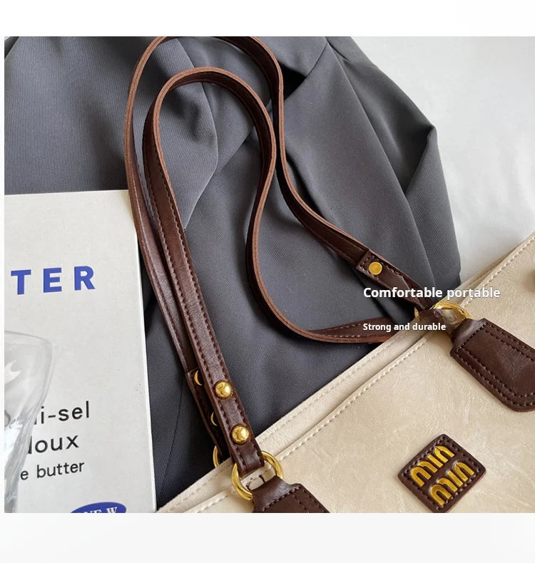 2025 Spring And Autumn Handheld Tote Bag High End Small Fragrant Style Large Capacity Single Shoulder New Korean Edition Commute - Youks store