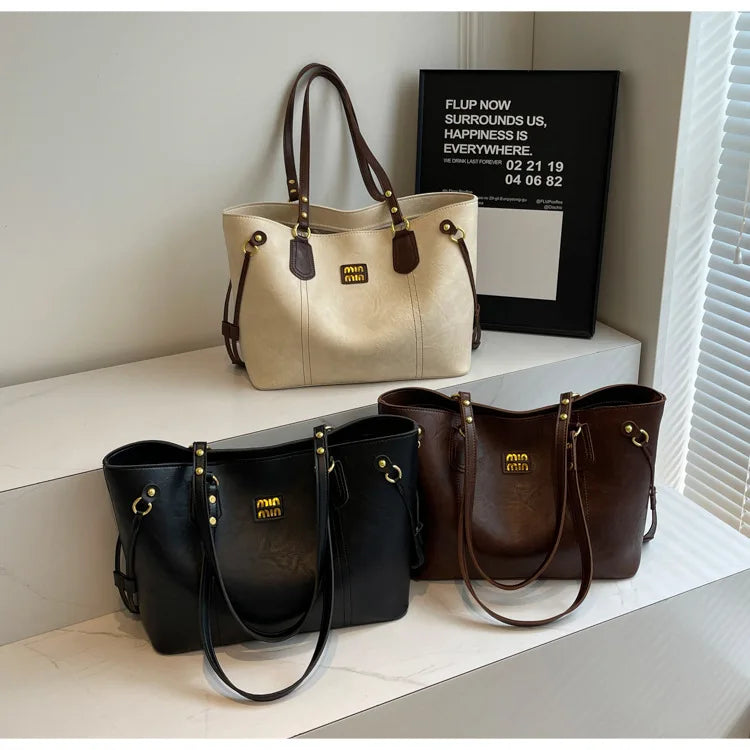 2025 Spring And Autumn Handheld Tote Bag High End Small Fragrant Style Large Capacity Single Shoulder New Korean Edition Commute - Youks store