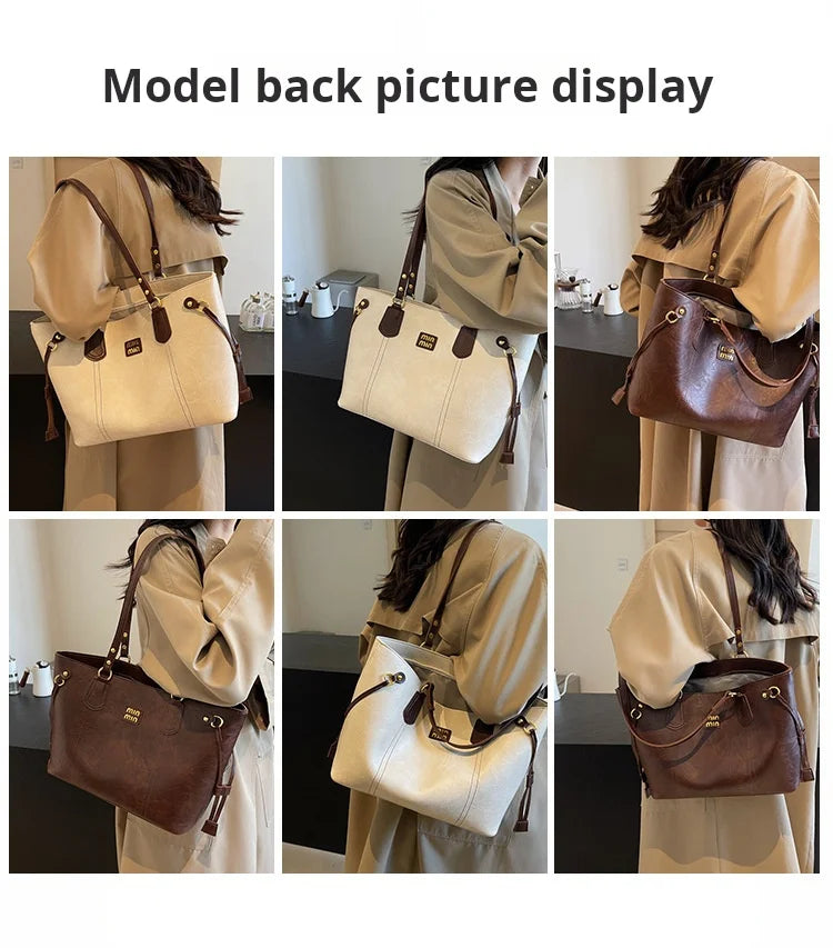 2025 Spring And Autumn Handheld Tote Bag High End Small Fragrant Style Large Capacity Single Shoulder New Korean Edition Commute - Youks store