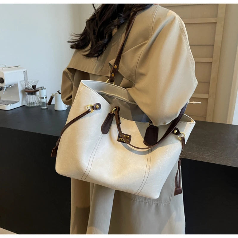 2025 Spring And Autumn Handheld Tote Bag High End Small Fragrant Style Large Capacity Single Shoulder New Korean Edition Commute - Youks store