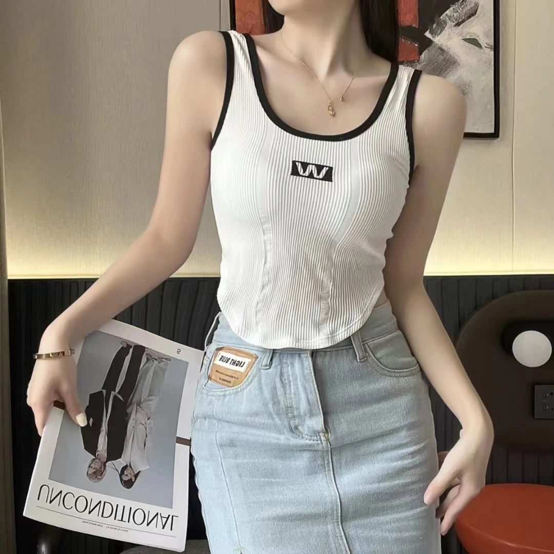 HELIAR Women Irregular Tops For Women Sexy Crop Tops Summer Sleeveless Sweet Tops Cloth Summer Y2K Tops For Women 2024 - Youks store