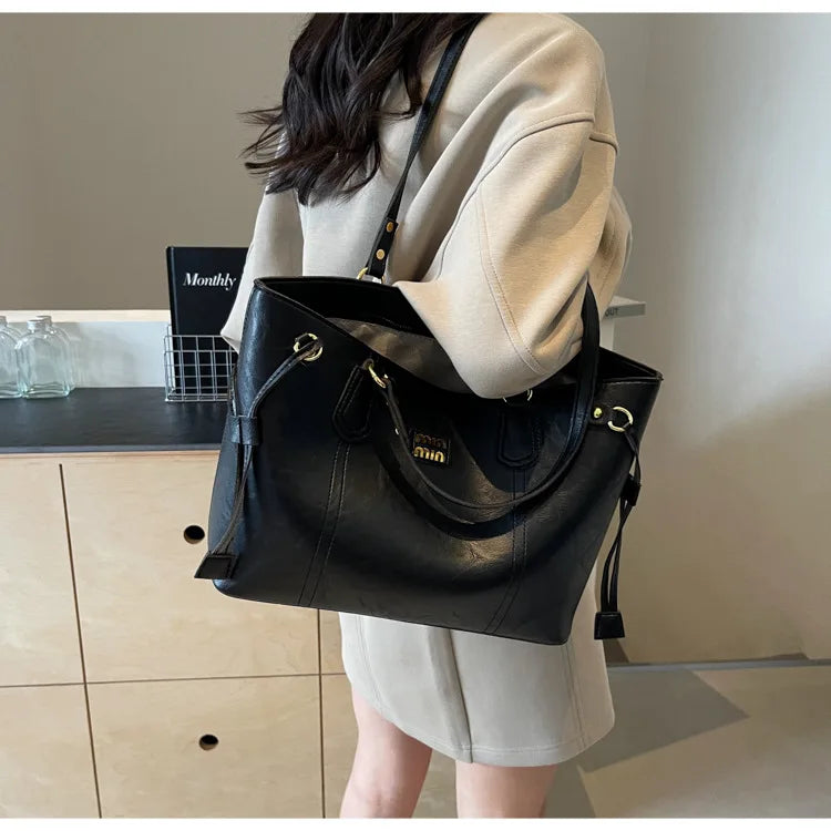 2025 Spring And Autumn Handheld Tote Bag High End Small Fragrant Style Large Capacity Single Shoulder New Korean Edition Commute - Youks store