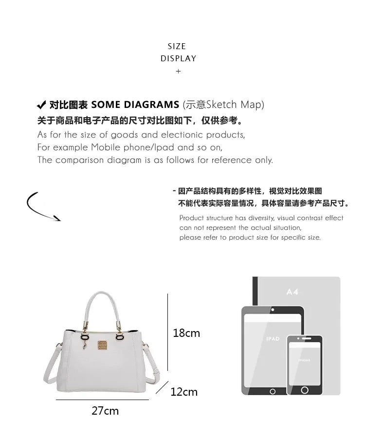 Luxury and Elegant Handheld Tote Bag with Simple and Versatile Women's New Fashion and Classic Handbag for Important Occasion - Youks store