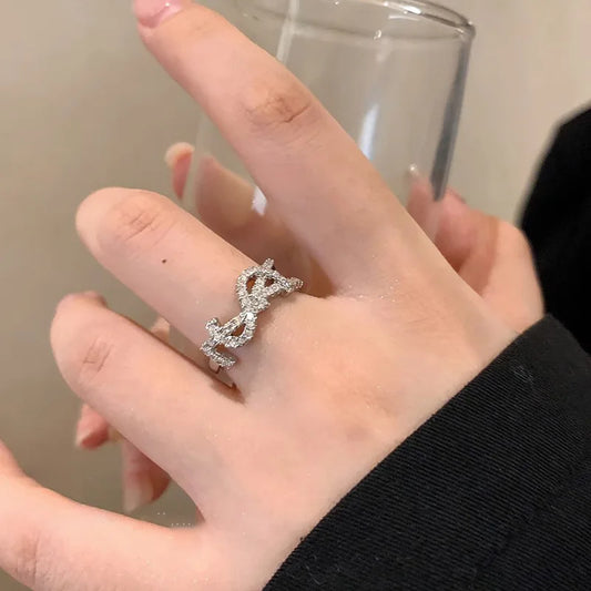 Fashionable Luxury VSL Brand Zircon Ring, Trendy Women's Wedding Banquet Party Jewelry Accessories, Girlfriend Holiday Gifts - Youks store