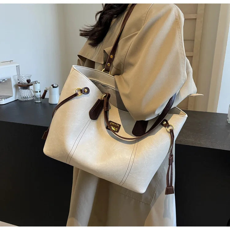 2025 Spring And Autumn Handheld Tote Bag High End Small Fragrant Style Large Capacity Single Shoulder New Korean Edition Commute - Youks store