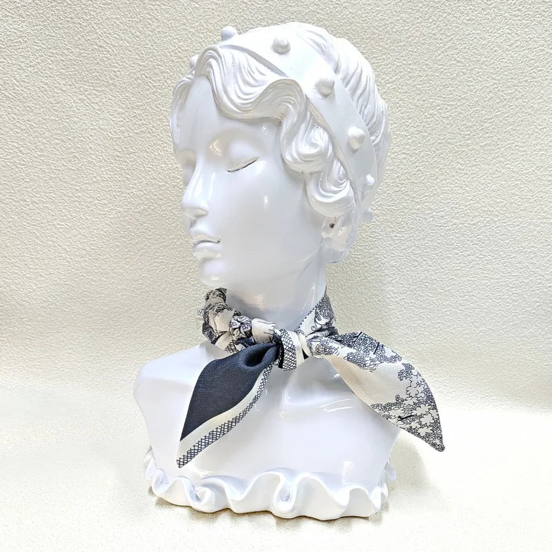 2024 Versatile New Plant Jungle Ladies Pointy Ribbon Bag Handbag Handle Ribbon Scarf Package Band Hair Head Handle ribbon scarf - Youks store