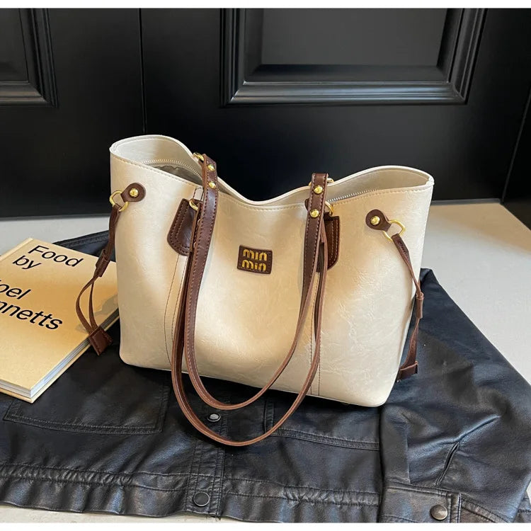 2025 Spring And Autumn Handheld Tote Bag High End Small Fragrant Style Large Capacity Single Shoulder New Korean Edition Commute - Youks store