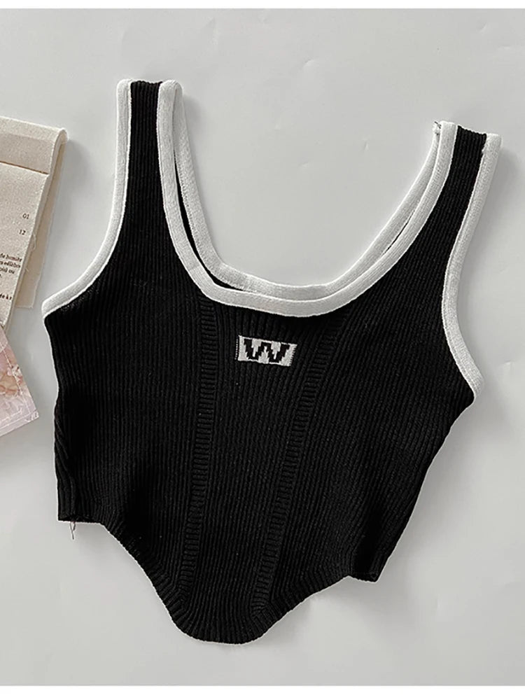 HELIAR Women Irregular Tops For Women Sexy Crop Tops Summer Sleeveless Sweet Tops Cloth Summer Y2K Tops For Women 2024 - Youks store