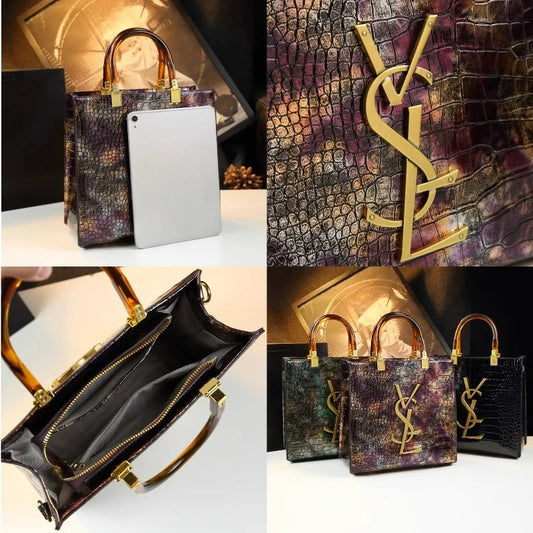 2025 new spring all-match alligator pattern atmosphere middle-aged women's bag large capacity Tote bag - Youks store