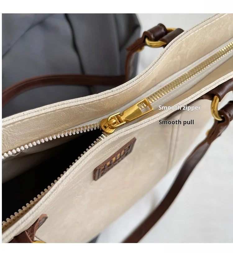 2025 Spring And Autumn Handheld Tote Bag High End Small Fragrant Style Large Capacity Single Shoulder New Korean Edition Commute - Youks store