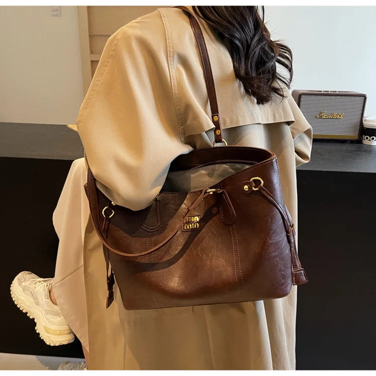 2025 Spring And Autumn Handheld Tote Bag High End Small Fragrant Style Large Capacity Single Shoulder New Korean Edition Commute - Youks store