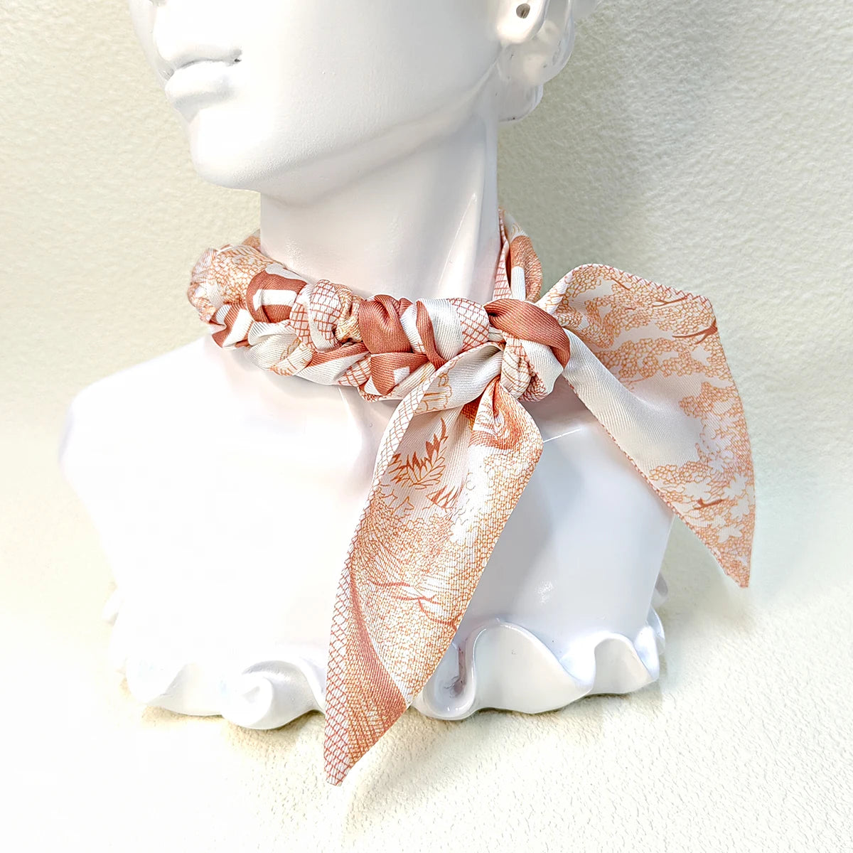 2024 Versatile New Plant Jungle Ladies Pointy Ribbon Bag Handbag Handle Ribbon Scarf Package Band Hair Head Handle ribbon scarf - Youks store
