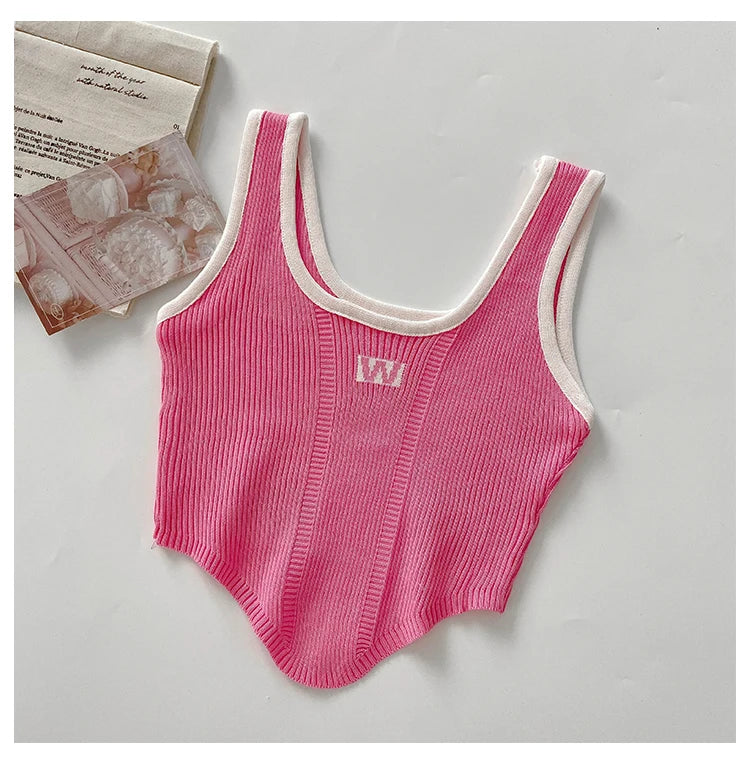 HELIAR Women Irregular Tops For Women Sexy Crop Tops Summer Sleeveless Sweet Tops Cloth Summer Y2K Tops For Women 2024 - Youks store