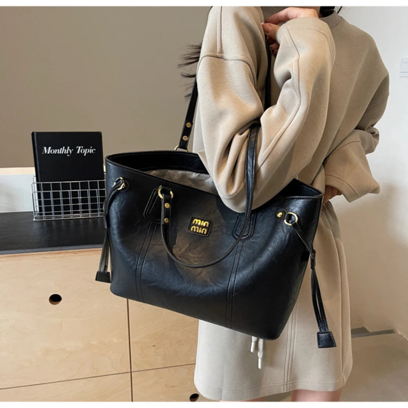2025 Spring And Autumn Handheld Tote Bag High End Small Fragrant Style Large Capacity Single Shoulder New Korean Edition Commute - Youks store