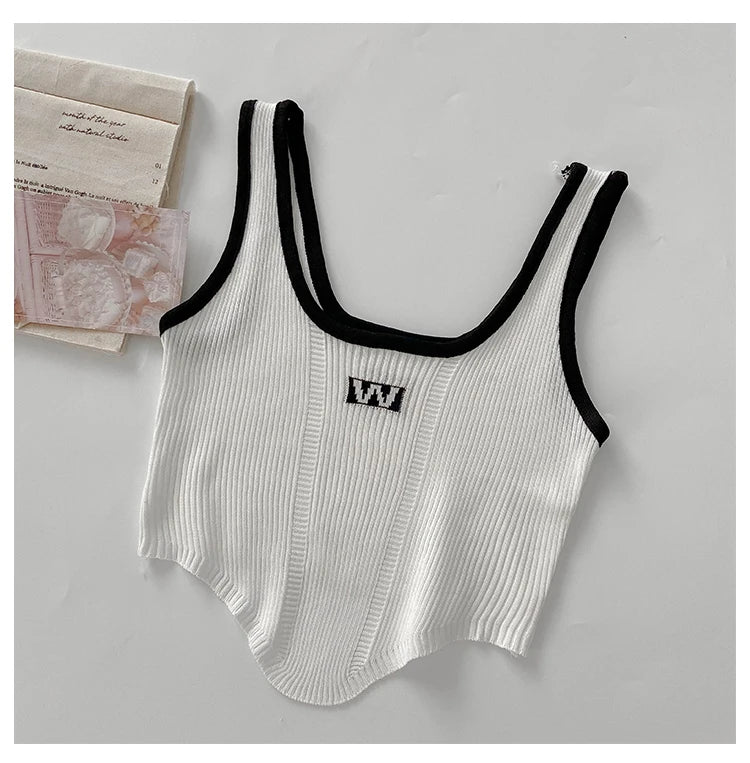 HELIAR Women Irregular Tops For Women Sexy Crop Tops Summer Sleeveless Sweet Tops Cloth Summer Y2K Tops For Women 2024 - Youks store