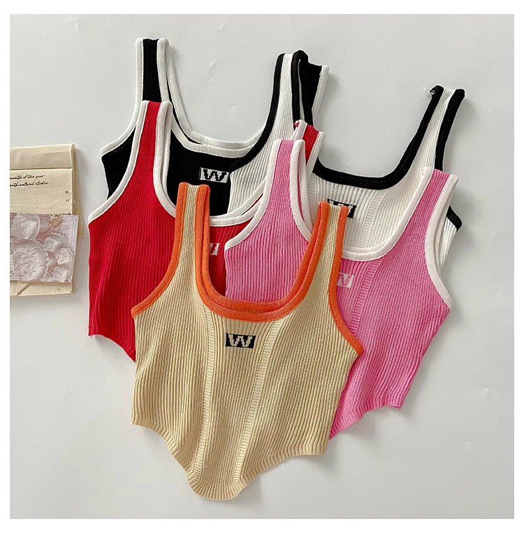 HELIAR Women Irregular Tops For Women Sexy Crop Tops Summer Sleeveless Sweet Tops Cloth Summer Y2K Tops For Women 2024 - Youks store