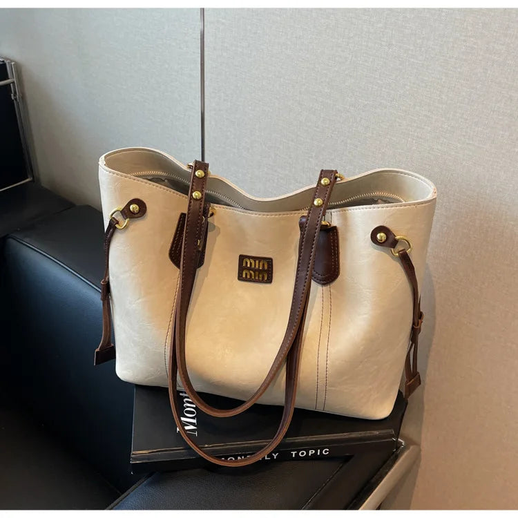 2025 Spring And Autumn Handheld Tote Bag High End Small Fragrant Style Large Capacity Single Shoulder New Korean Edition Commute - Youks store