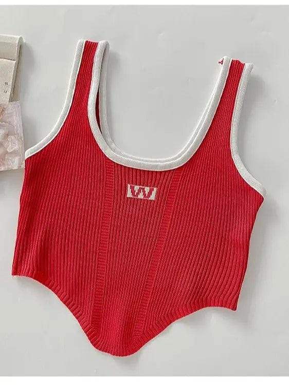 HELIAR Women Irregular Tops For Women Sexy Crop Tops Summer Sleeveless Sweet Tops Cloth Summer Y2K Tops For Women 2024 - Youks store