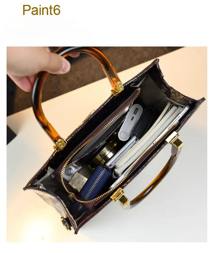 2025 new spring all-match alligator pattern atmosphere middle-aged women's bag large capacity Tote bag - Youks store