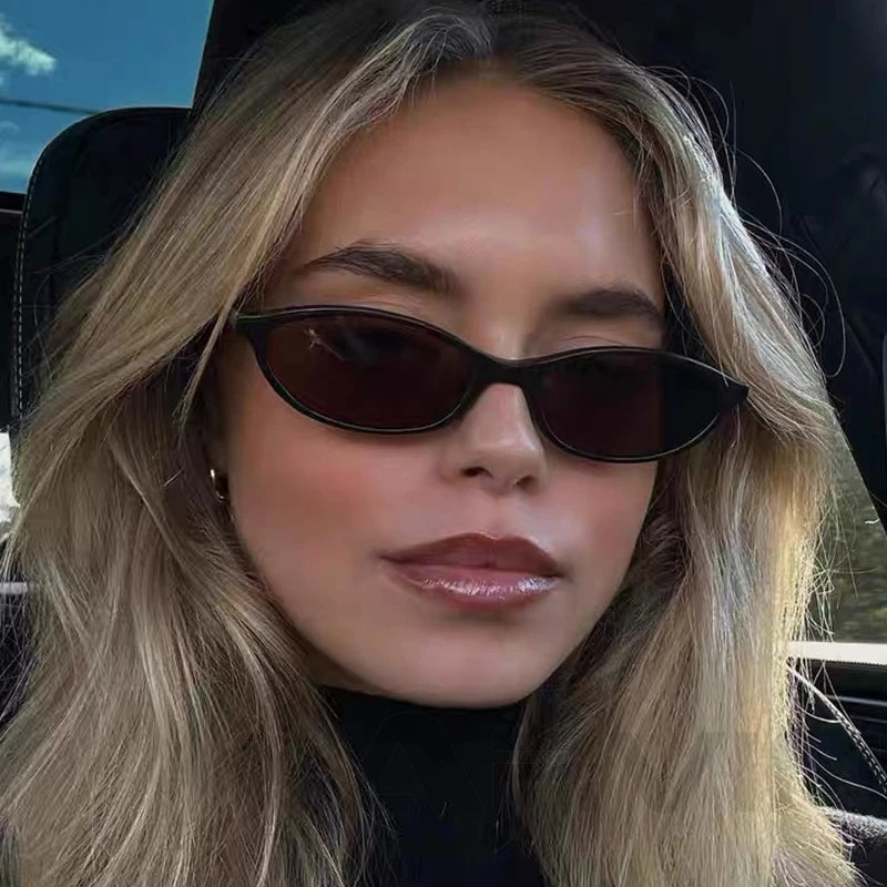 2024 Women's Leopard Brown Sunglasses Fashion Brand Small Frame Sun Glasses Ladies Retro Oval Eyewear Shade Oculus De Sol - Youks store