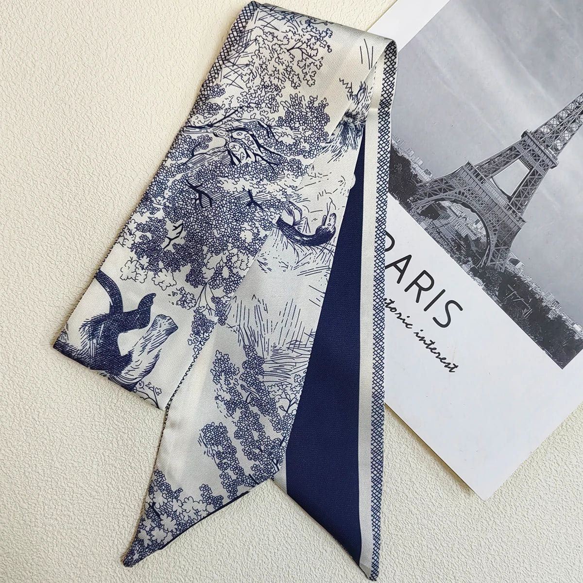 2024 Versatile New Plant Jungle Ladies Pointy Ribbon Bag Handbag Handle Ribbon Scarf Package Band Hair Head Handle ribbon scarf - Youks store