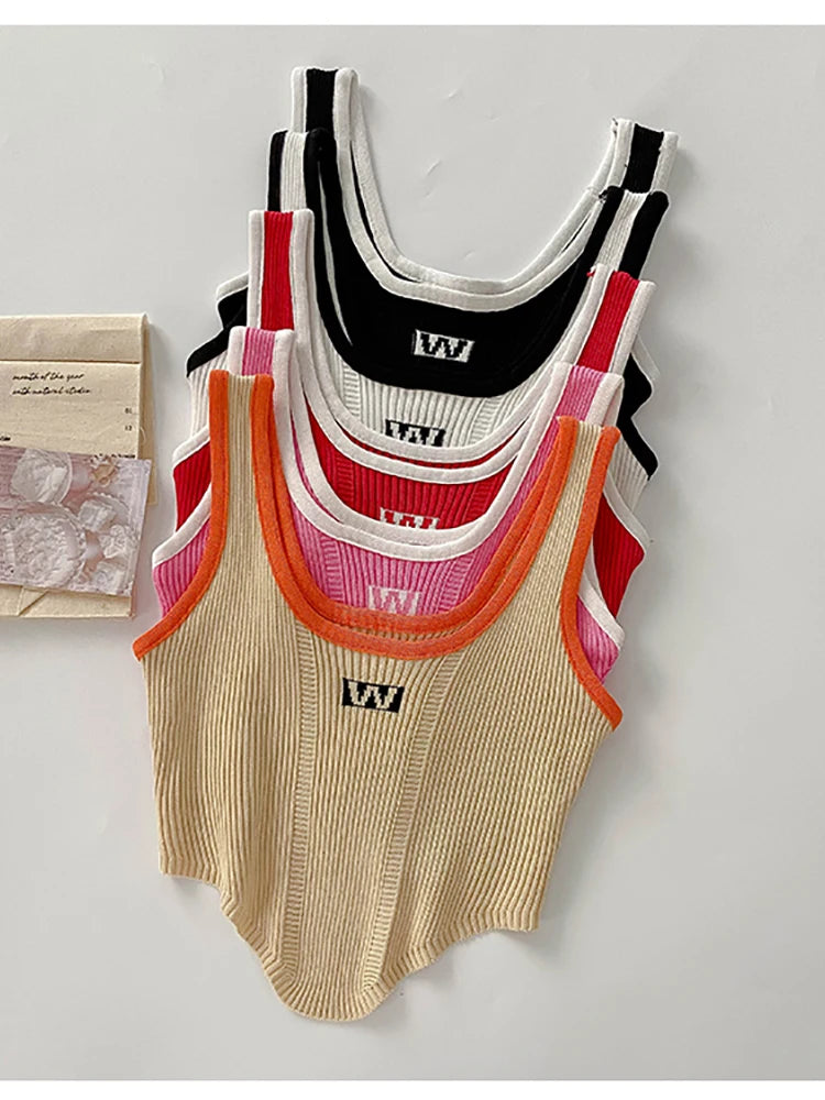 HELIAR Women Irregular Tops For Women Sexy Crop Tops Summer Sleeveless Sweet Tops Cloth Summer Y2K Tops For Women 2024 - Youks store